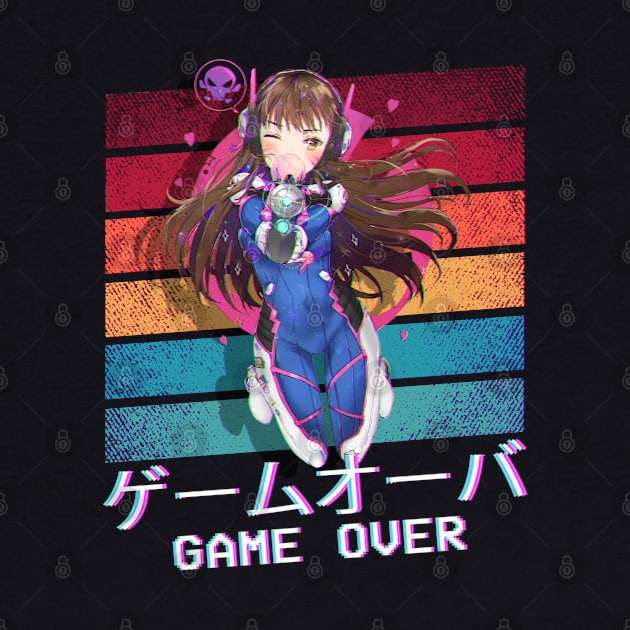 Game Over Anime Gamer Girl Lover by GothicDesigns